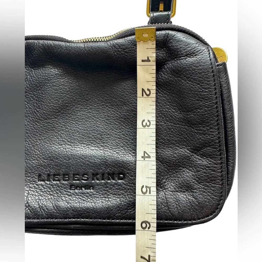 Liebeskind Berlin Mareike Black Pebbled Leather Crossbody